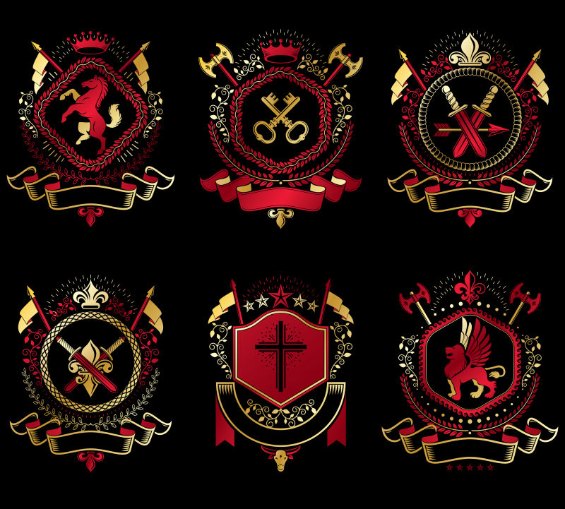 時光印記 創(chuàng)意矢量復(fù)古徽章設(shè)計